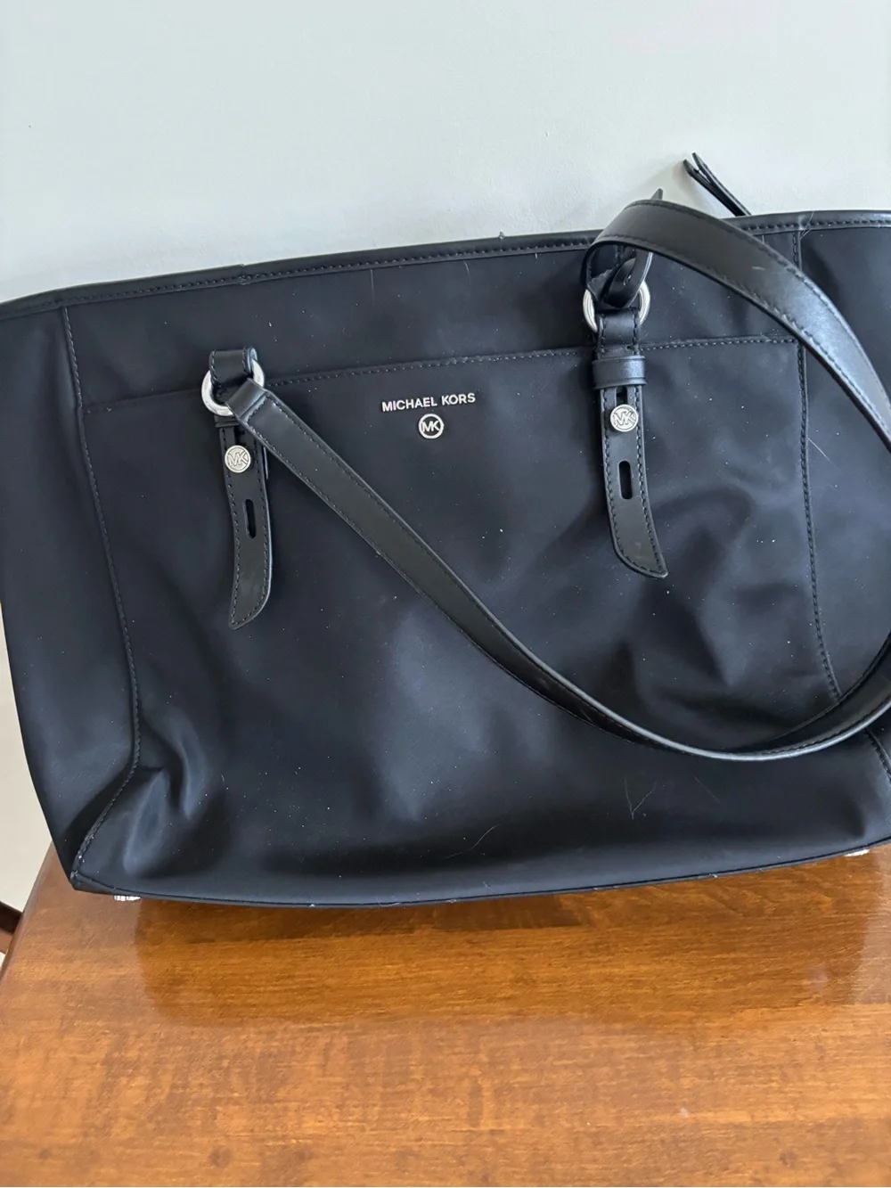 Michael Kors Black Nylon Tote with Adjustable Straps